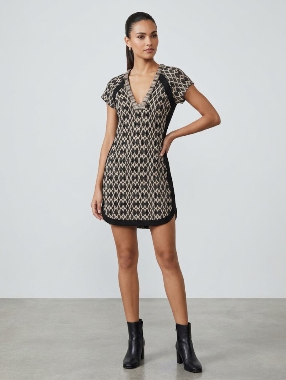 TWELFTH Street by Cynthia Vincent Houndstooth Cocktail Dress